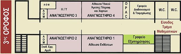 Κάτοψη 3ου ορόφου Βιβλιοθήκης ΣΘΕ Κάτοψη 3ου ορόφου Βιβλιοθήκης ΣΘΕ
